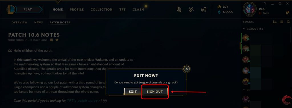 A lot of players that stopped playing League have returned this year, only to find a new confusing client. If you're one of those players, don't worry, you're not the only one with that problem. Here's how you can easily log out of League of Legends