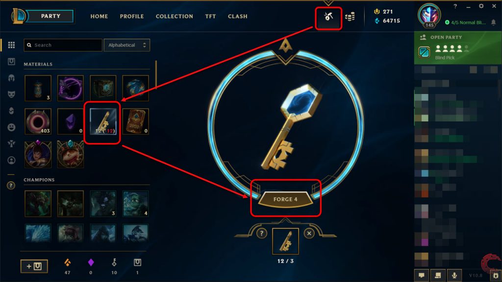 Forging a hextech key is a very important process because you won't be able to get keys without forging the fragments. Here's how to easily do it.