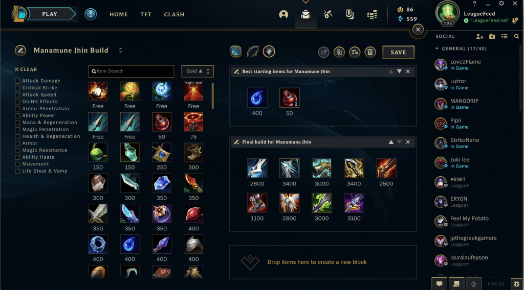 Here's the list of the best possible items you can get if you choose to try out the famous Manamune Jhin build. This build is one of the most used builds on Jhin in the current meta, and we just don't see any flaws in it. We truly believe that you'll be able to carry your team to the victory if you decide to try out this build!