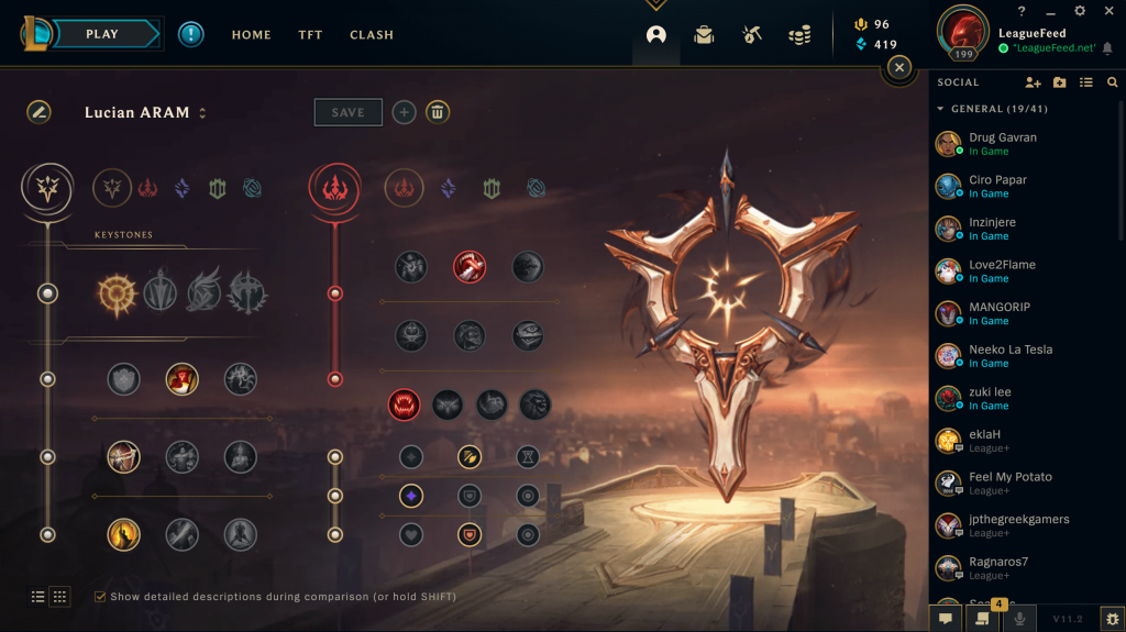 You should always play Lucian with Press the Attack runes, just like on Summoners Rift. These are always the best runes for Lucian because he can proc the PTA very quickly thanks to his passive. Below the image we've explained all the best runes for Lucian in ARAM. With these runes you'll be able to carry your ARAM games!