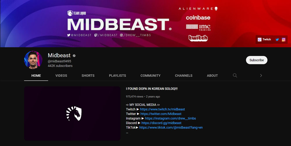 Top Best League of Legends YouTuber Midbeast