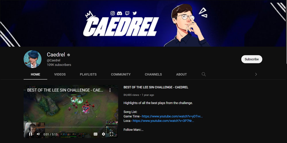 Top Best League of Legends YouTuber Caedrel