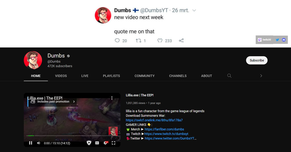 Top Best League of Legends YouTuber Dumbs