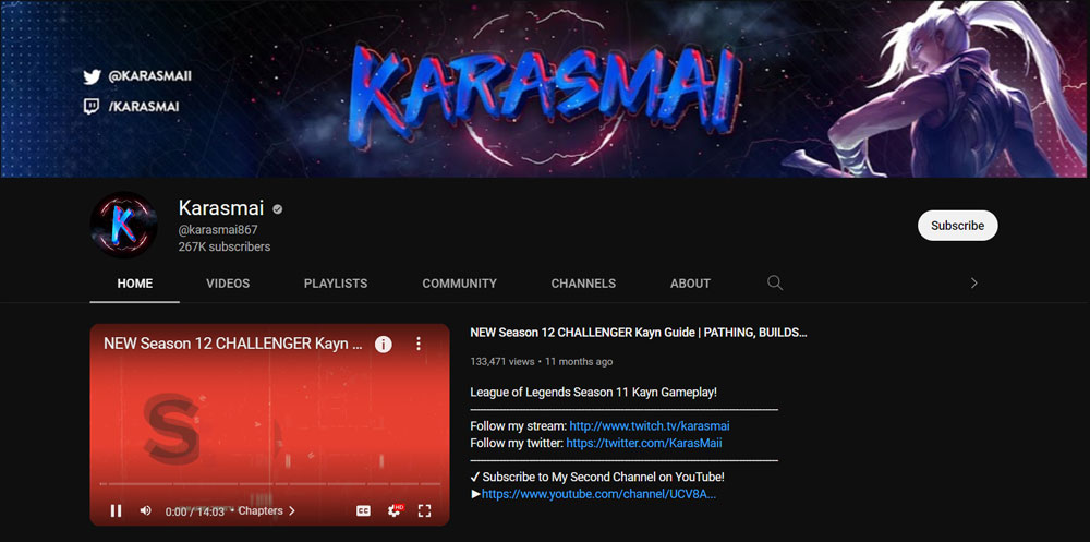 Top Best League of Legends YouTuber Karas Mai