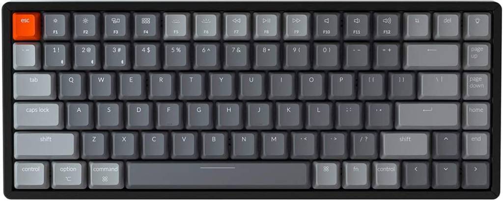 Keychron K2 Version 2 Wireless Gaming Mechanical Keyboard, Bluetooth/USB Wired Compact 84 Keys